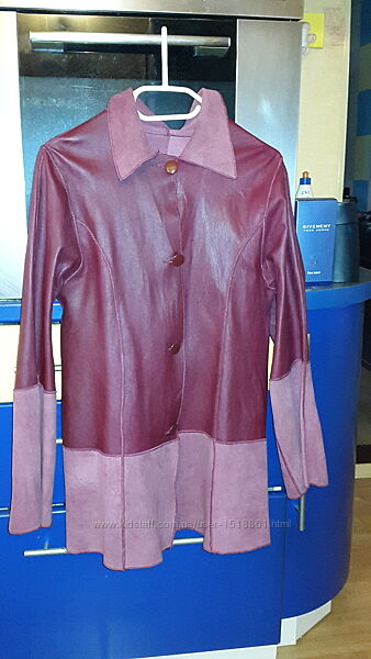 Натуральный кожаный кардиган куртка пиджак