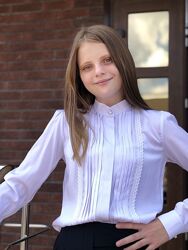 Блуза рубашка школьная для девочки 