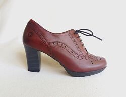 Ботильони бордо шкіра, устілка 24 см.