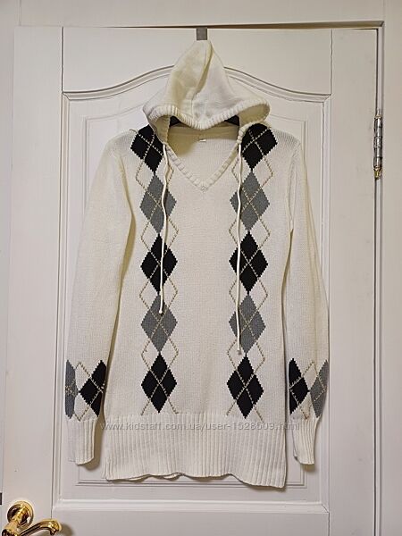 Светр туніка ромби, довжина 74 см.