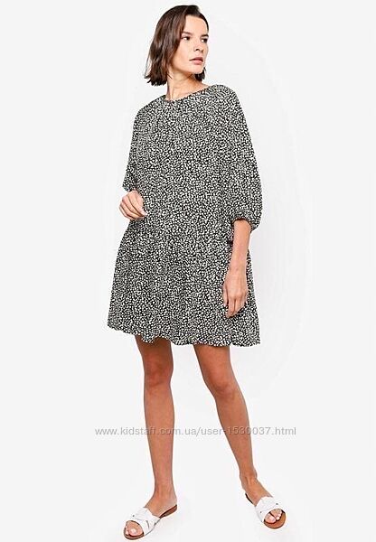 Жіноча вільна сукня з пишними рукавами h&m