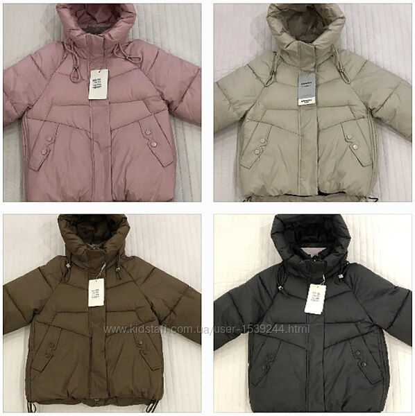 Зима 2025 Куртки для девочек 116-140 см Холлофайбер