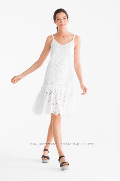 белое воздушное платье С&A