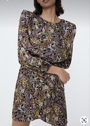 Zara. Яскрава атласна сукня.  
