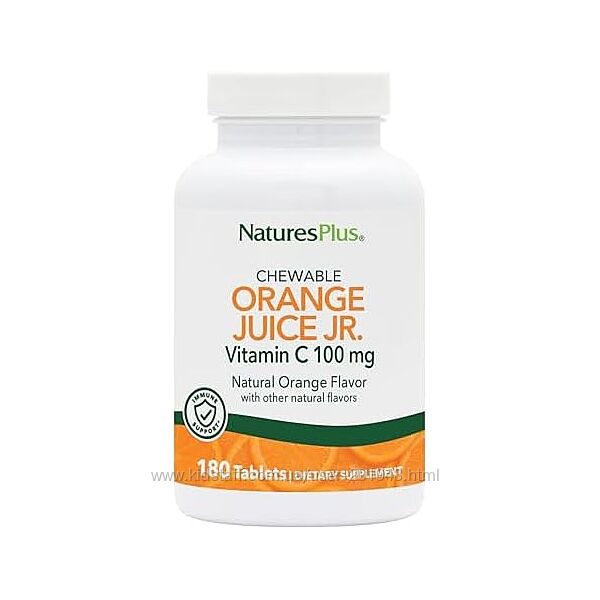 NaturesPlus, Orange Juice Jr, жувальні вітаміни C, витамин С 