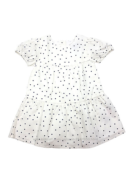 Нежное молочное платье в горошек на девочек, Primark