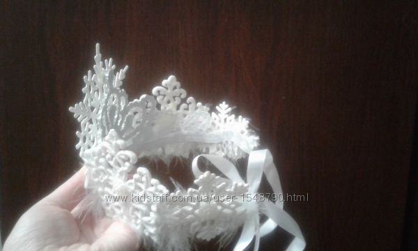 Корона снежинки, снежной королевы. диадема. новогодние украшения Hand Made 