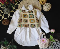 Крутезний вкорочений жилет з додаванням вовни Zara