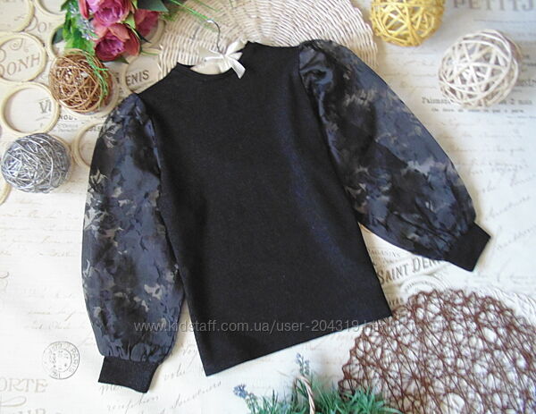 Шикарний джемпер з об´ємними рукавами з органзи George з мерехтінням