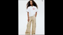 Стілячі легкі штани карго H&M