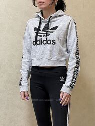Стильне укорочене худі оверсайз Adidas 