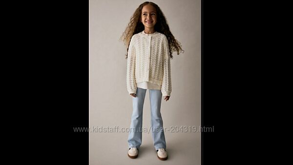 Моднячі м&acuteякі джинси кльош H&M Flared jersey trousers