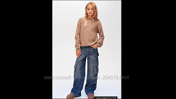 Модні джинси вільного крою карго H&M Wide Leg