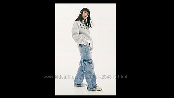 Крутезні широкі джинси карго H&M Wide