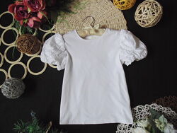 Суперова футболка з рукавчиками фонариками з прошви Next