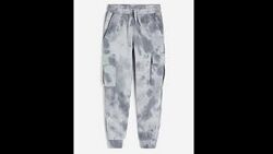 Спортивні штани джогери карго H&M с принтом тай-дай