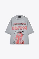 Футболка с эффектом потертости Zara