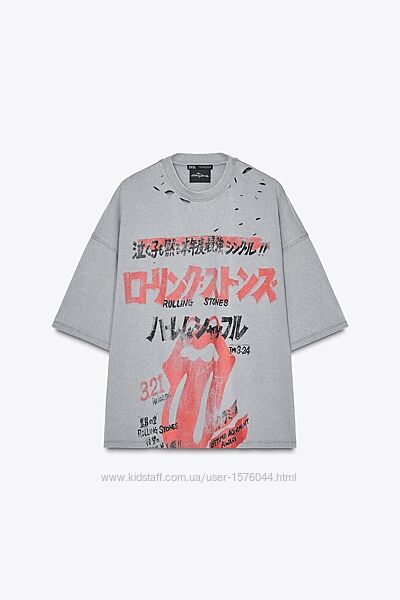 Футболка с эффектом потертости Zara