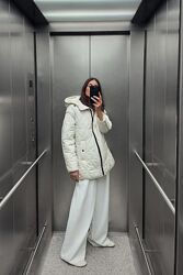 Стеганая куртка с капюшоном Zara