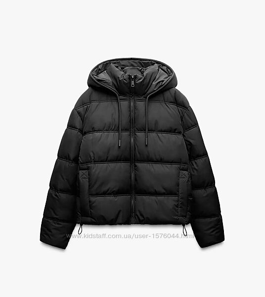 Короткая стеганая куртка анорак с защитой от воды и ветра Zara