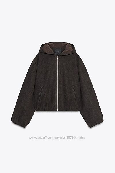 Коричневая куртка бомбер Zara