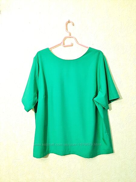 Блузка кофточка летняя женская зелёная салатовая большой размер 58