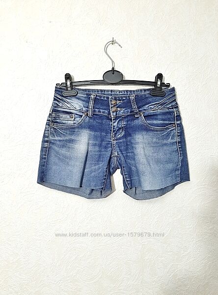 Шорты короткие женские джинсовые синие котон р27