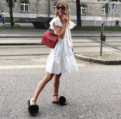 Шлепанцы из меха кролика