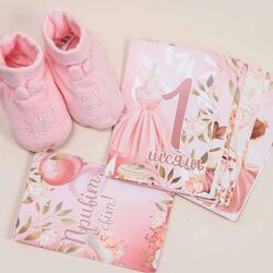 Картки для щомісячної фотосесії малюків для дівчинки