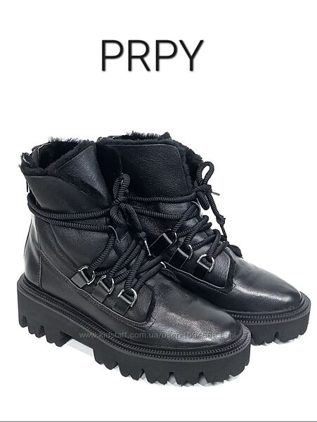 Кожаные зимние женские ботинки PRPY Оригинал
