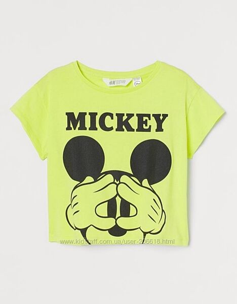 Топ футболка футболки h&m Міккі Маус 