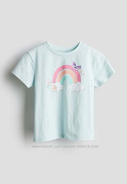 Футболка футболки з принтом h&m бавовна