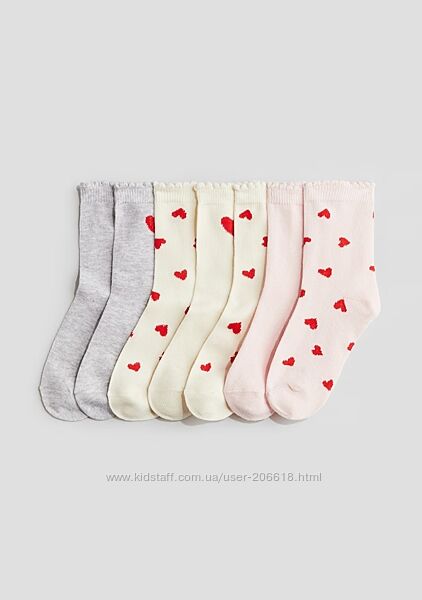 Набір якісних бавовняних шкарпеток H&M 34-36 розмір для дівчаток