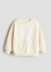 Утеплені світшоти H&M світшот кофта для дівчинки з насосом  єдиноріг