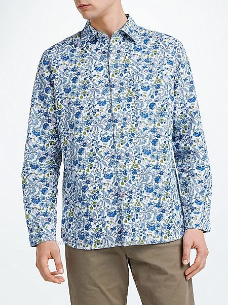 Рубашка John Lewis & Partners Goa лён-хлопок, XL-XXL