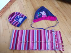 Набор шапок шарф - подарок на 3 - 4 года