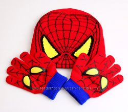 Шапка и перчатки набор Спайдермен Spider-men новинка Детская