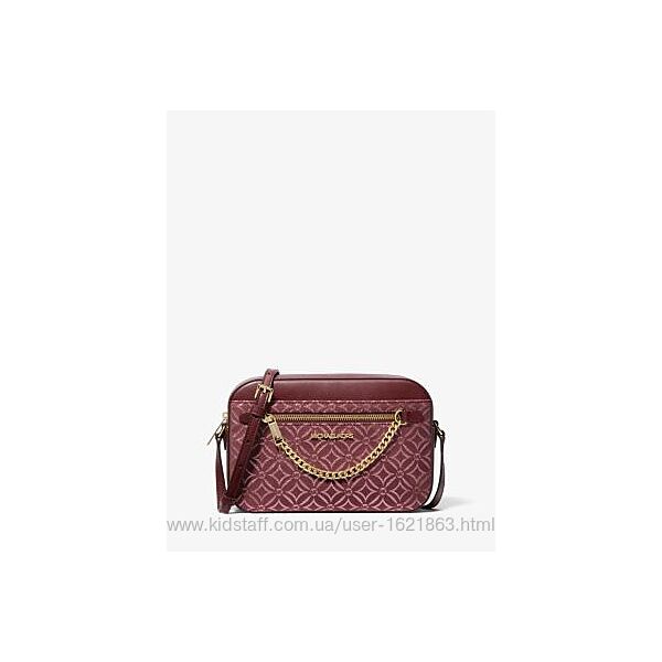 Сумка Michael Kors jet set large metallic logo jacquard crossbody bag