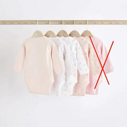 Чоловічки/боді Next Pink Bunny Long Sleeve Baby Bodysuits