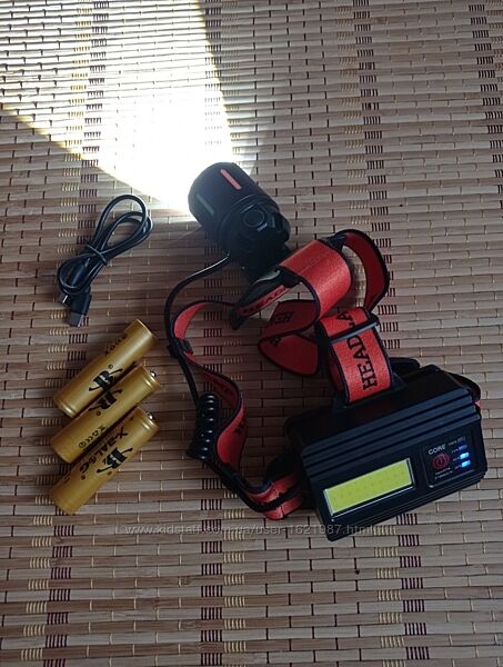 Ліхтар БОМБА налобний  BL-T67-TGCOB 3x18650, 1 режим, power bank