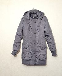 Куртка полу-пальто с капюшоном женская зима-весна сиреневая 44-46 FREEWIL 