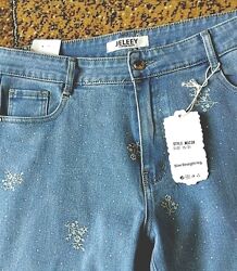 Новые крутые джинсы со стразами, XL-XXL/50-52