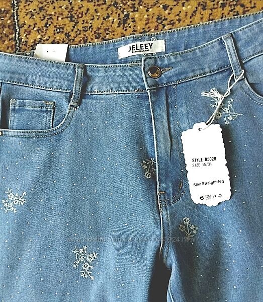 Новые крутые джинсы со стразами, XL-XXL/50-52