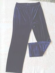 Красивые велюровые темно-синие штаны брюки xl/50-52