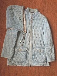 Утепленная стёганная джинсовая куртка с капюшоном XL/48-50. Lafel-nier