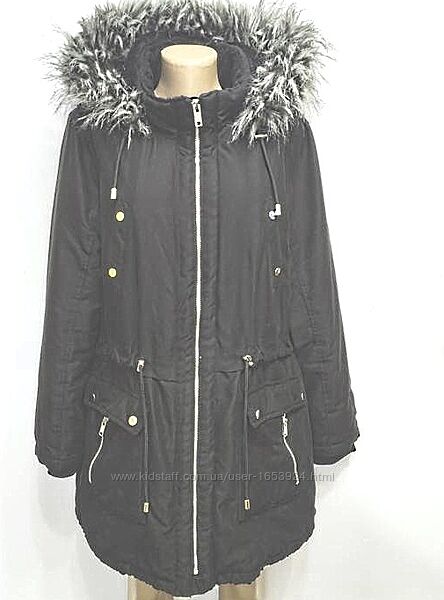 Классная теплая удлиненная куртка парка, Peacocks, 16/XXL/50-52