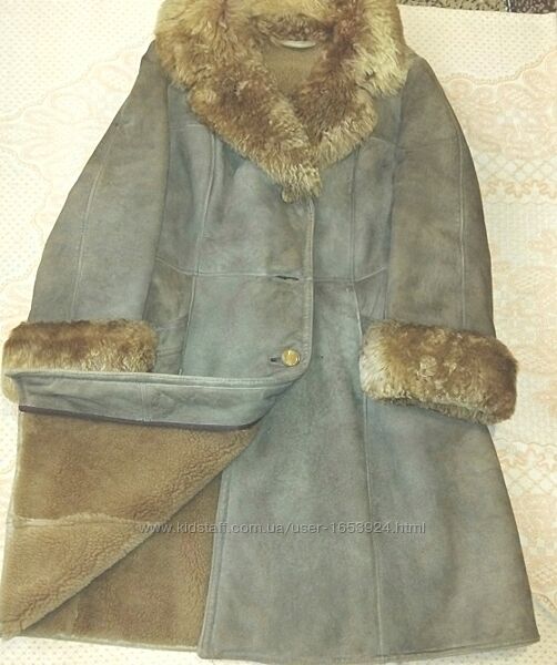 Натуральная дубленка из овчины, воротник и манжеты лама. XL/48-50