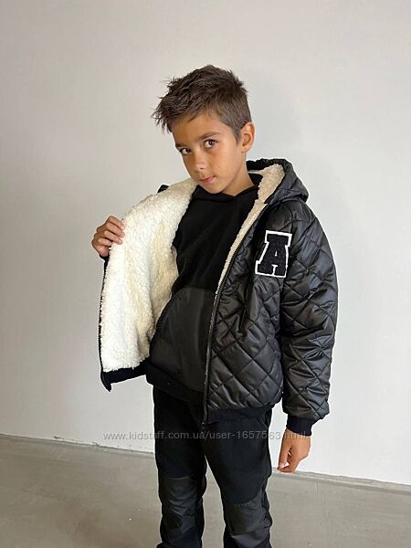 Дитяча куртка 134,140,146,152 синій, чорний