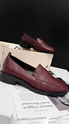  Туфли женские бордовые Т1837
