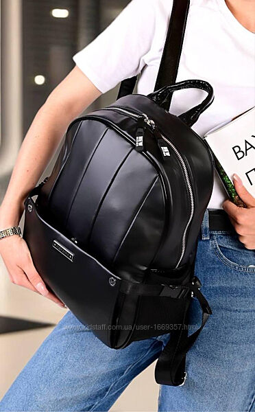 Рюкзак жіночий чорний код 7-8896